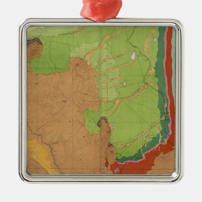 Rocky Mountains Geological Metal Ornament (Front)