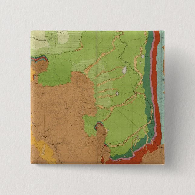 Rocky Mountains Geological Pinback Button (Front)