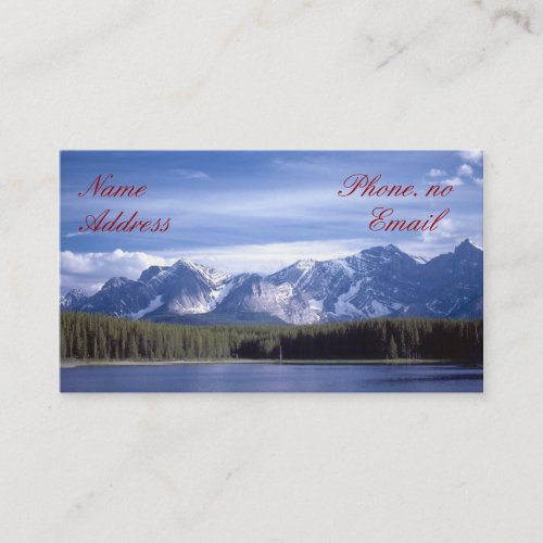Rocky Mountains Lake Business Card Template