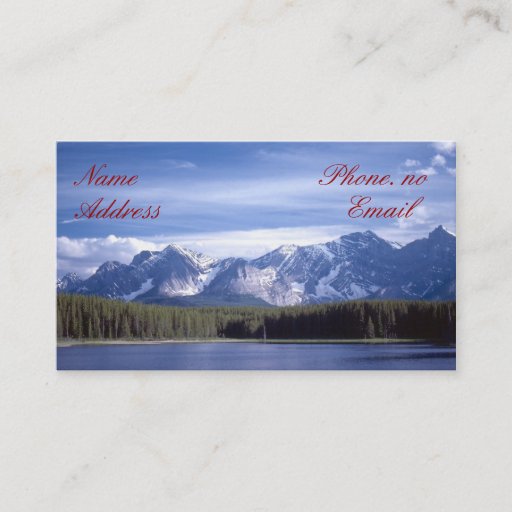 Customizable Rocky Mountains Lake Business Card Template
