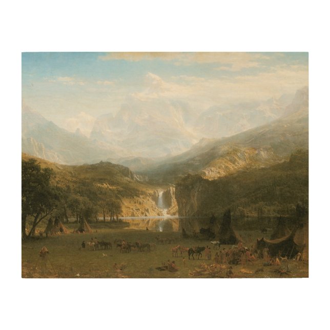 Rocky Mountains, Lander's Peak by Albert Bierstadt Wood Wall Decor (Front)