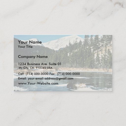 Customizable Rocky Mountains, National Park Business Cards