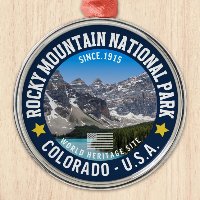 Rocky Mountains Nature Photo – National Park Gift Metal Ornament (Creator Uploaded)