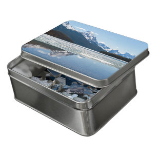 Rocky mountains reflection in Maligne Lake Jigsaw Puzzle