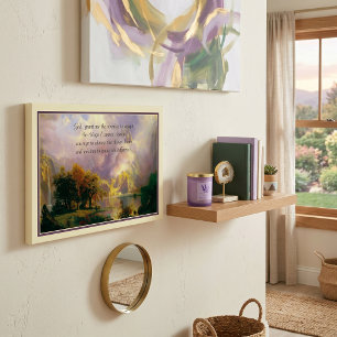 Rocky mountains serenity prayer faux canvas print