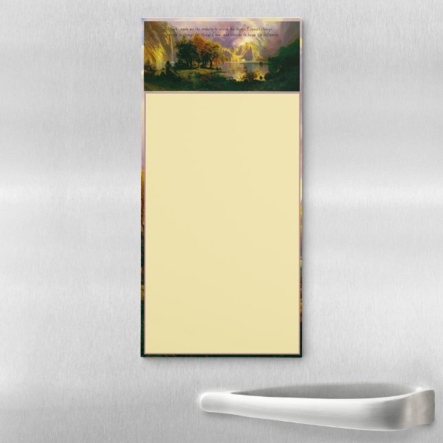 Rocky mountains serenity prayer magnetic notepad (In Situ)