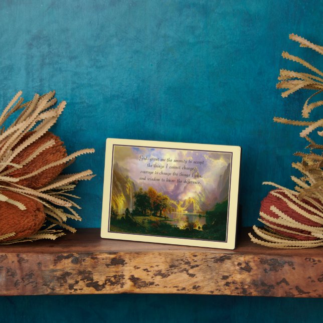 Rocky mountains serenity prayer plaque (Side)