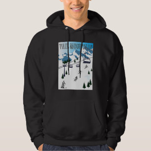 Rocky Mountains Vail Mountain Winter Sports Ski Re Hoodie
