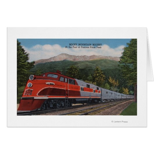 Rocky Mt. Rocket (Train), Pikes Peak, Colorado Cards (Front Horizontal)
