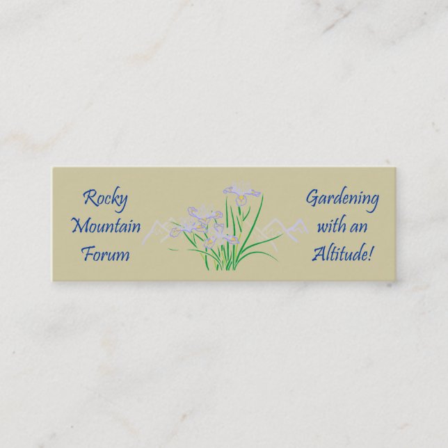 Rocky Mtn #5 Mini Business Card (Front)