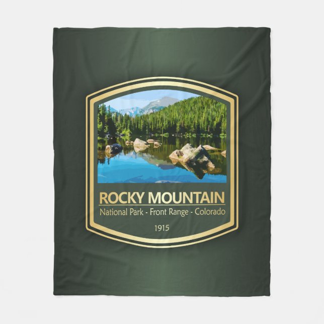 Rocky Mtn NP (PF1) Fleece Blanket (Front)