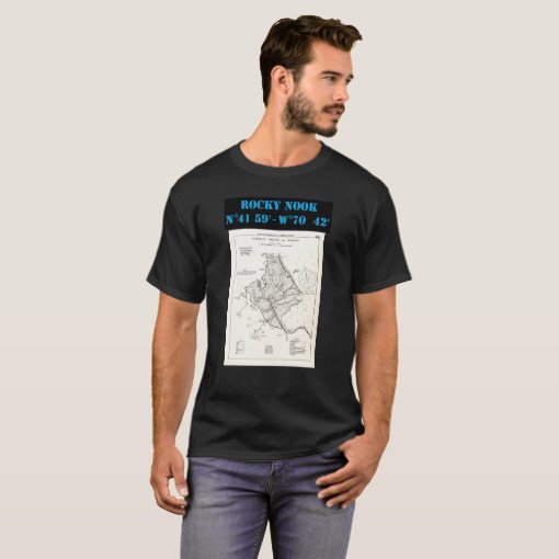 Rocky Nook Map of Bay Kingston Duxbury Plymouth Ma TShirt Zazzle