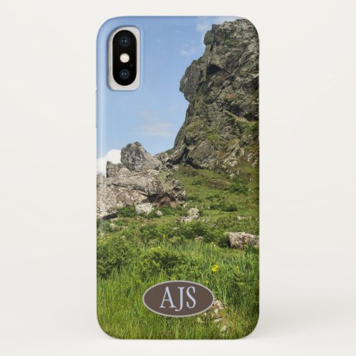 Rocky Outcrop in Landscape Scotland iPhone X Case