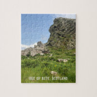Rocky Outcrop, Isle of Bute, Scotland Jigsaw Puzzle