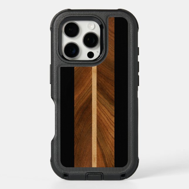 Rocky Point Hawaiian Faux Wood Surfboard Otterbox iPhone Case (Back)