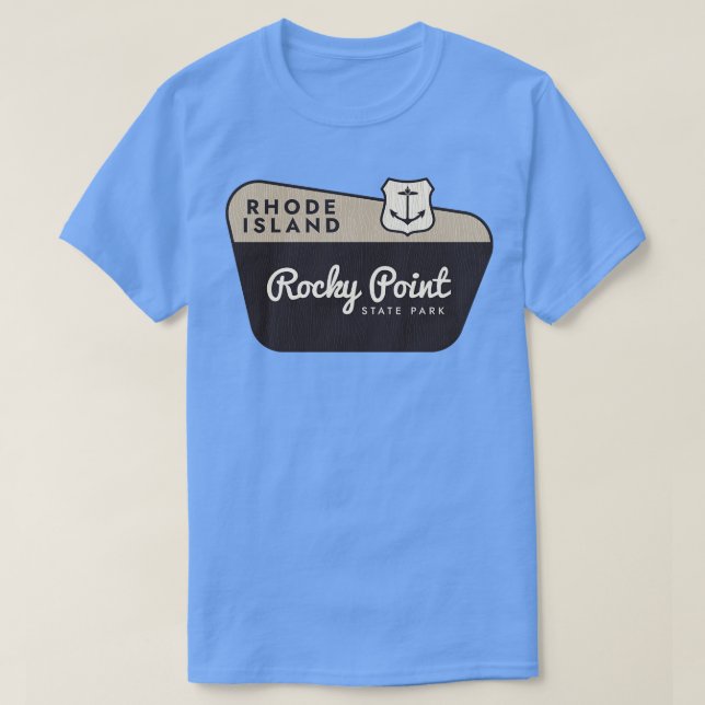 Rocky Point State Park Rhode Island Welcome Sign T-Shirt (Design Front)