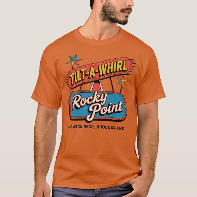 Rocky Point Tilt-A-Whirl- Warwick Neck, RI T-Shirt (Front)
