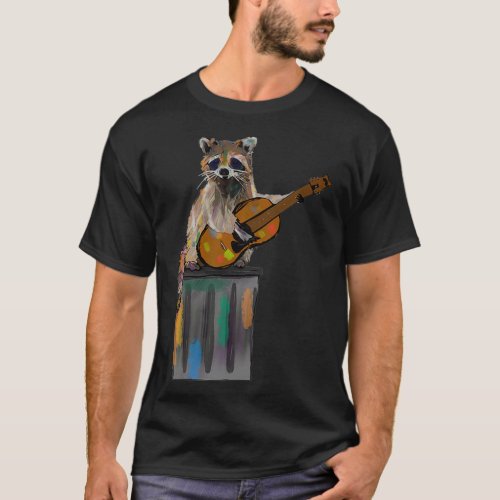 Rocky Raccoon Guitar playing Raccoon Beatles T_Shirt