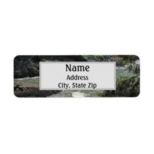 Rocky River Rustic Landscape Hills Wilderness Label