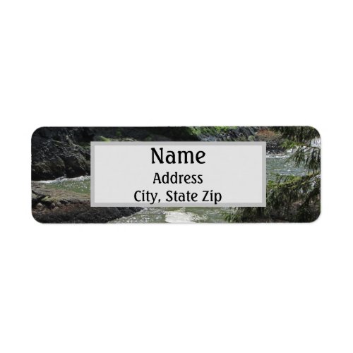 Rocky River Rustic Landscape Hills Wilderness Label