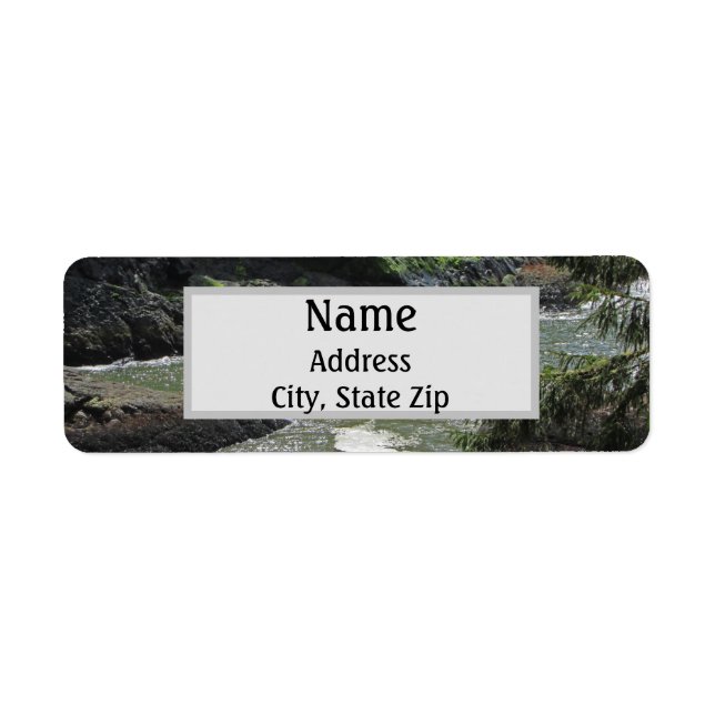 Rocky River Rustic Landscape Hills Wilderness Label (Front)