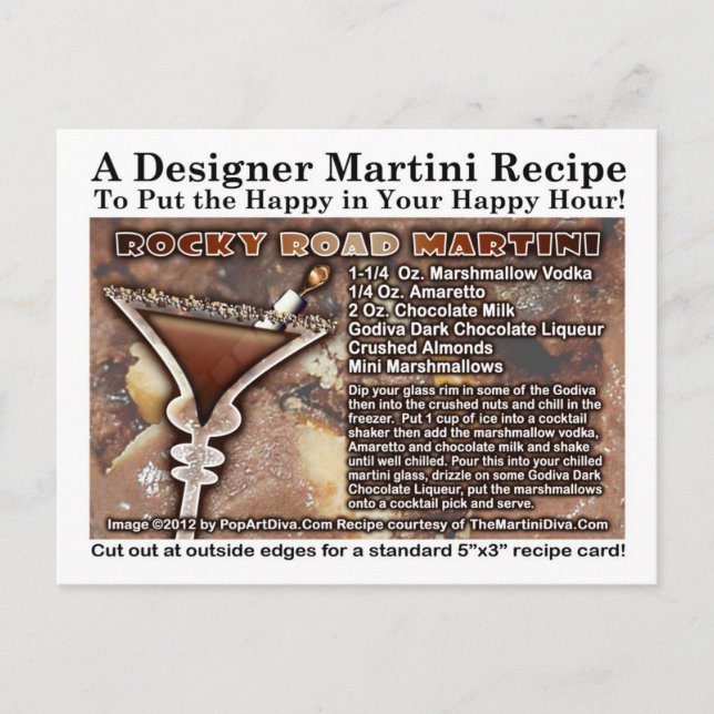Rocky Road Martini Recipe Postcard (Front)