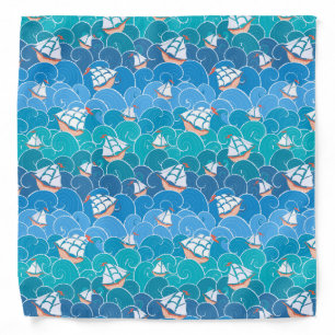 Rocky Sea Pattern Bandana