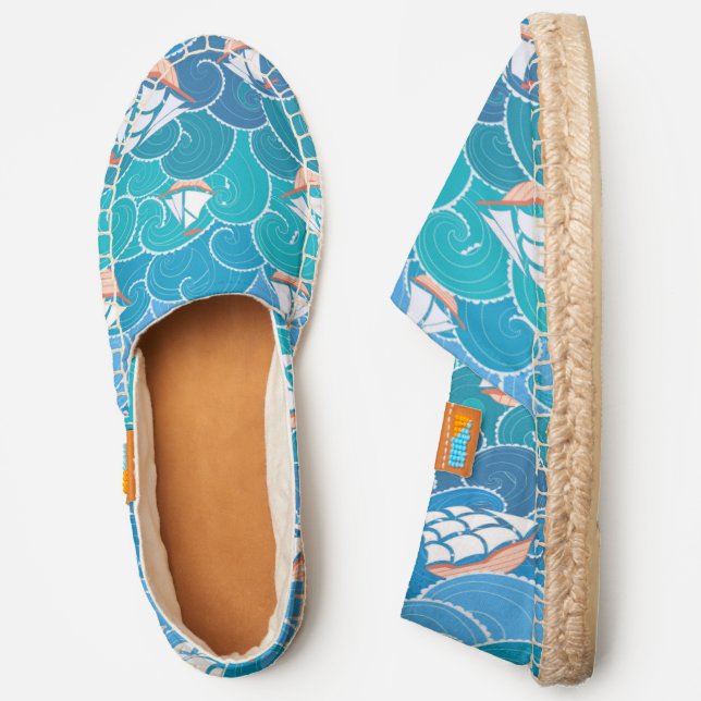 Rocky Sea Pattern Espadrilles (Side)