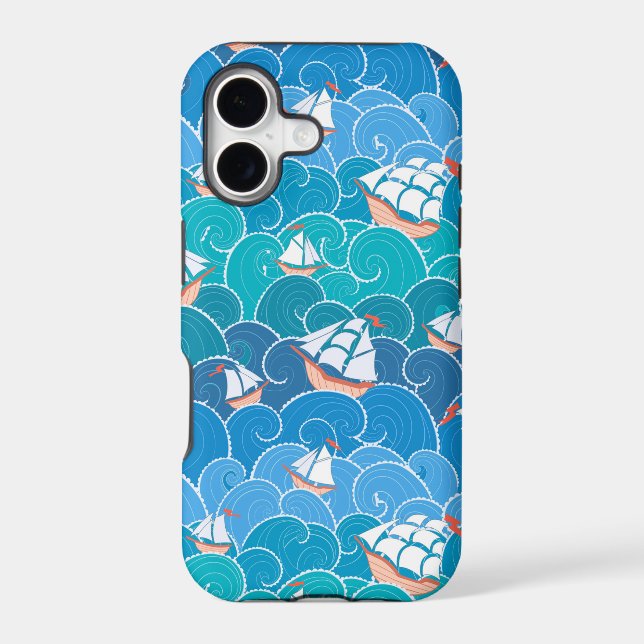 Rocky Sea Pattern Iphone Case (Back)