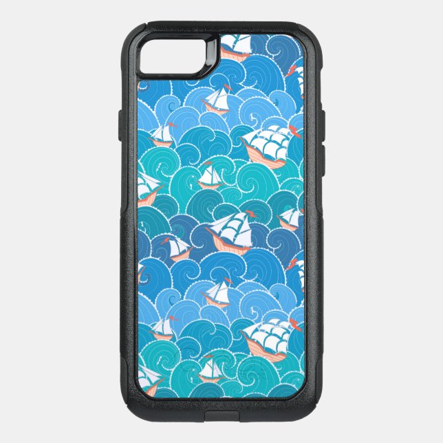 Rocky Sea Pattern Otterbox iPhone Case (Back)