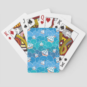 Rocky Sea Pattern Poker Cards