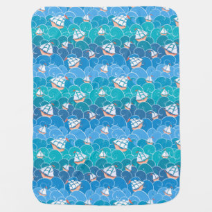 Rocky Sea Pattern Receiving Blanket