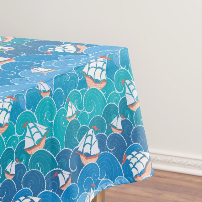 Rocky Sea Pattern Tablecloth (In Situ)