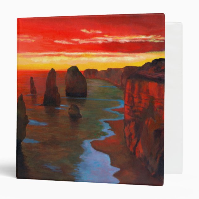 Rocky Seashore At Sunset Binder (Front/Inside)
