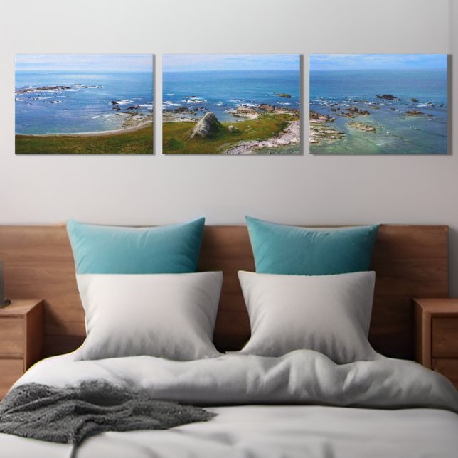 Rocky Shore Kaikoura,NZ Canvas Print (not to scale, but perfect for a large bedroom or other wall)