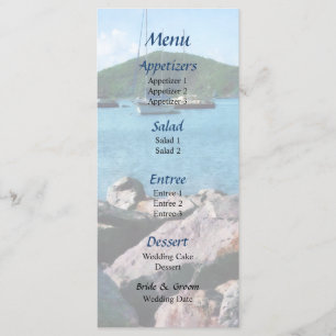 Rocky Shore St. Thomas Wedding Menu