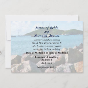 Rocky Shore St. Thomas Wedding Products Invitation