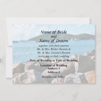 Rocky Shore St. Thomas Wedding Products Invitation