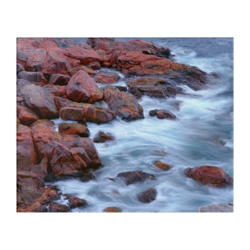 Rocky shoreline with water Canada Acrylic Print