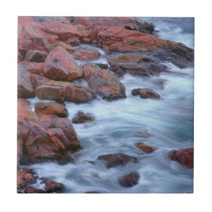 Rocky shoreline with water, Canada Ceramic Tile