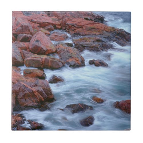 Rocky shoreline with water Canada Ceramic Tile