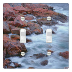 Rocky shoreline with water, Canada Light Switch Cover