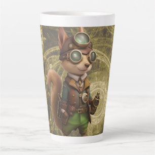 Rocky Steampunk Squirrel Latte Mug