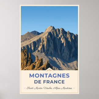 Rocky Summits of the French Alps Poster