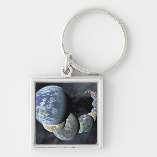 Rocky, terrestrial worlds keychain (Front)