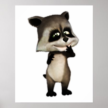 Rocky the Cute Cartoon Raccoon