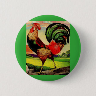 Rocky the Handsome Rooster Button