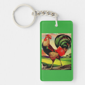 Rocky the Handsome Rooster Keychain