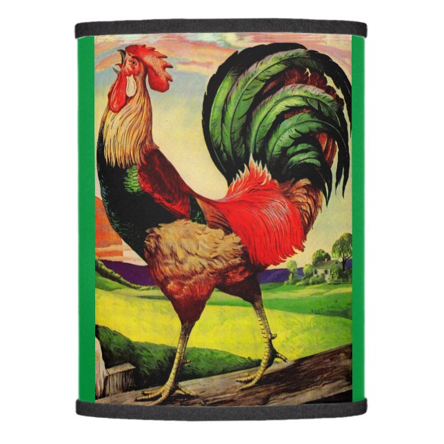 Rocky the Handsome Rooster Lamp Shade (Front)