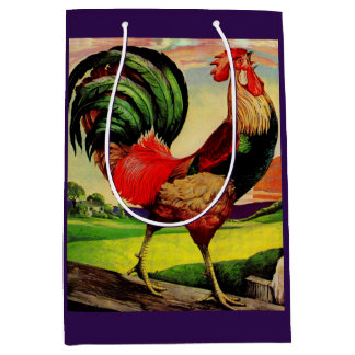 Rocky the Handsome Rooster Medium Gift Bag
